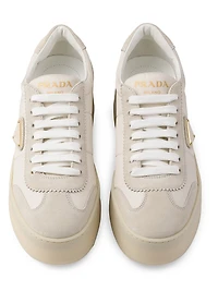 Downtown Bold Nylon and Suede Sneakers