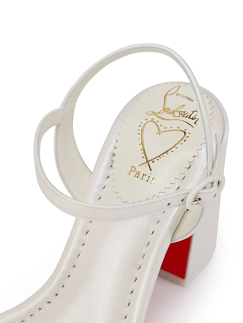 Miss Jane 85MM Leather Sandals