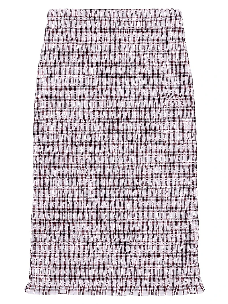 Checked Cotton Skirt