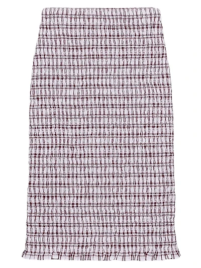 Checked Cotton Skirt