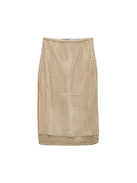 Cotton Mesh Skirt