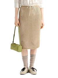Cotton Mesh Skirt
