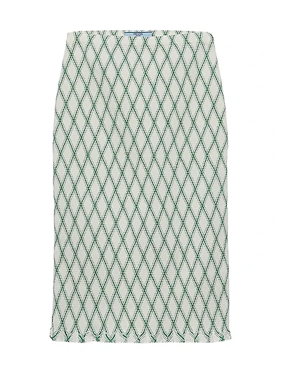 Cotton Skirt with Geometric Pattern