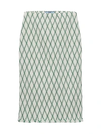 Cotton Skirt with Geometric Pattern