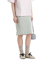 Cotton Skirt with Geometric Pattern