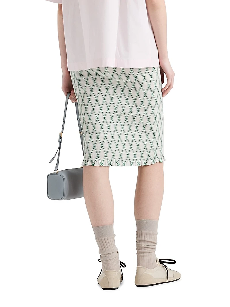 Cotton Skirt with Geometric Pattern