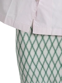 Cotton Skirt with Geometric Pattern