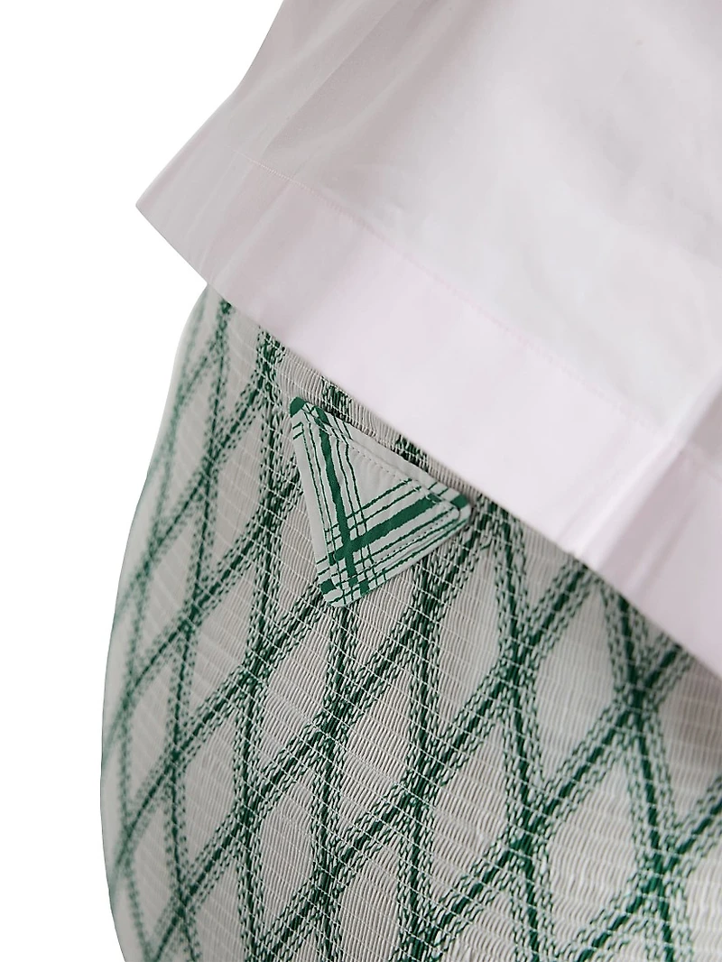 Cotton Skirt with Geometric Pattern