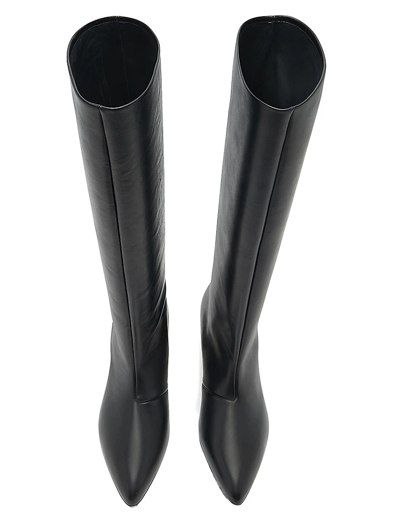 Arval 55MM Leather Block-Heel Boots