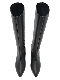 Arval 55MM Leather Block-Heel Boots