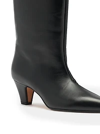 Arval 55MM Leather Block-Heel Boots