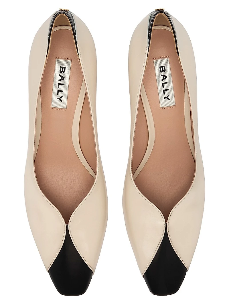 Samya 55MM Two-Tone Leather Pumps