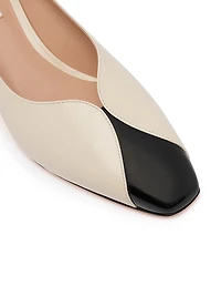 Samya 55MM Two-Tone Leather Pumps