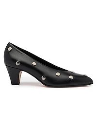 Aline 55MM Studded Leather Pumps
