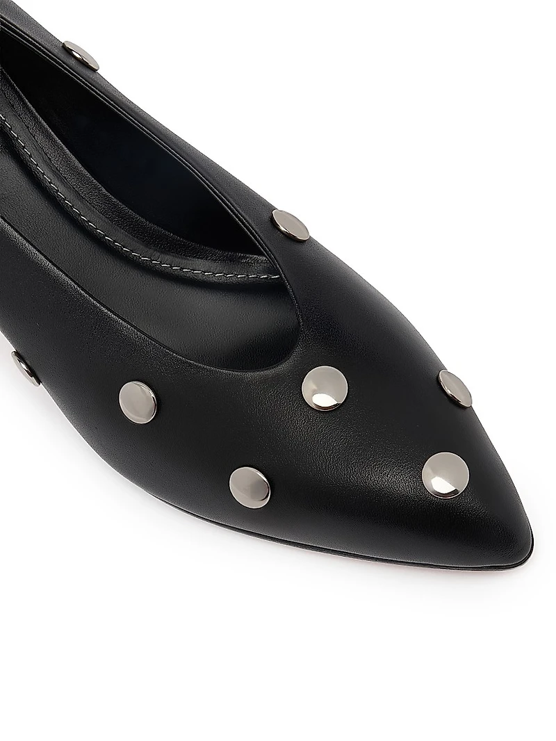 Aline 55MM Studded Leather Pumps