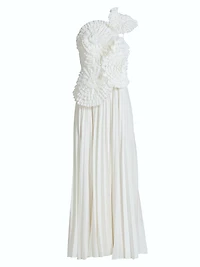 Trusley Pleated One-Shoulder Maxi Dress