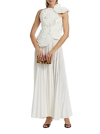Trusley Pleated One-Shoulder Maxi Dress