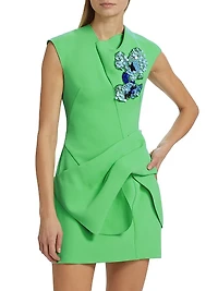 Yelford Beaded Draped Minidress