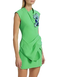 Yelford Beaded Draped Minidress