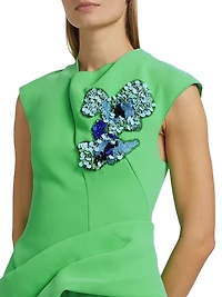 Yelford Beaded Draped Minidress