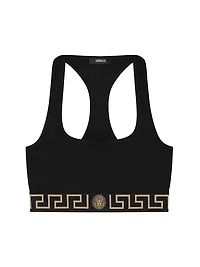 Greek Key Sports Bra