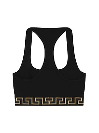 Greek Key Sports Bra