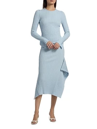 Textured Knit Long-Sleeve Top