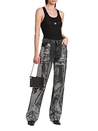 Mirror Denim High-Rise Straight-Leg Jeans