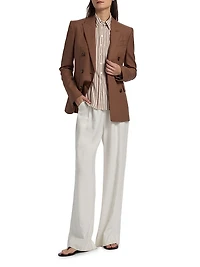 Silk Stripe Slim Shirt