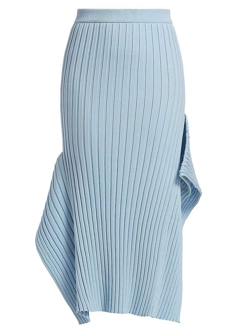 Textured Knit Midi-Skirt