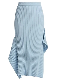 Textured Knit Midi-Skirt