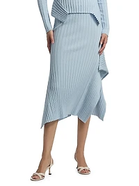 Textured Knit Midi-Skirt
