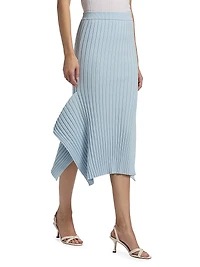 Textured Knit Midi-Skirt