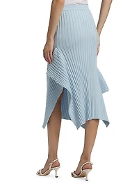 Textured Knit Midi-Skirt