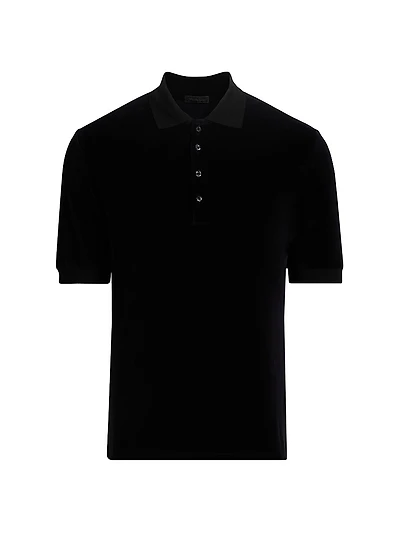 COLLECTION Velvet Knit Polo Shirt