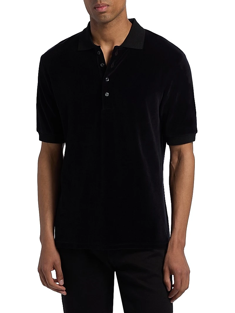 COLLECTION Velvet Knit Polo Shirt