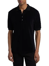 COLLECTION Velvet Knit Polo Shirt