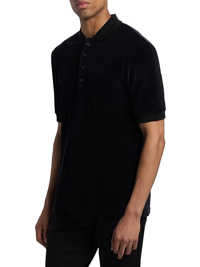 COLLECTION Velvet Knit Polo Shirt