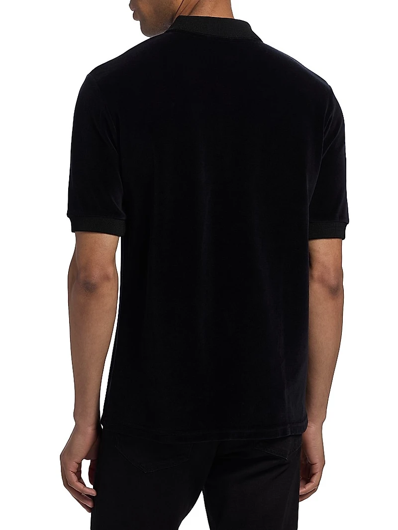 COLLECTION Velvet Knit Polo Shirt
