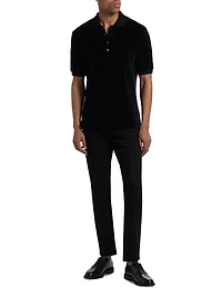 COLLECTION Velvet Knit Polo Shirt