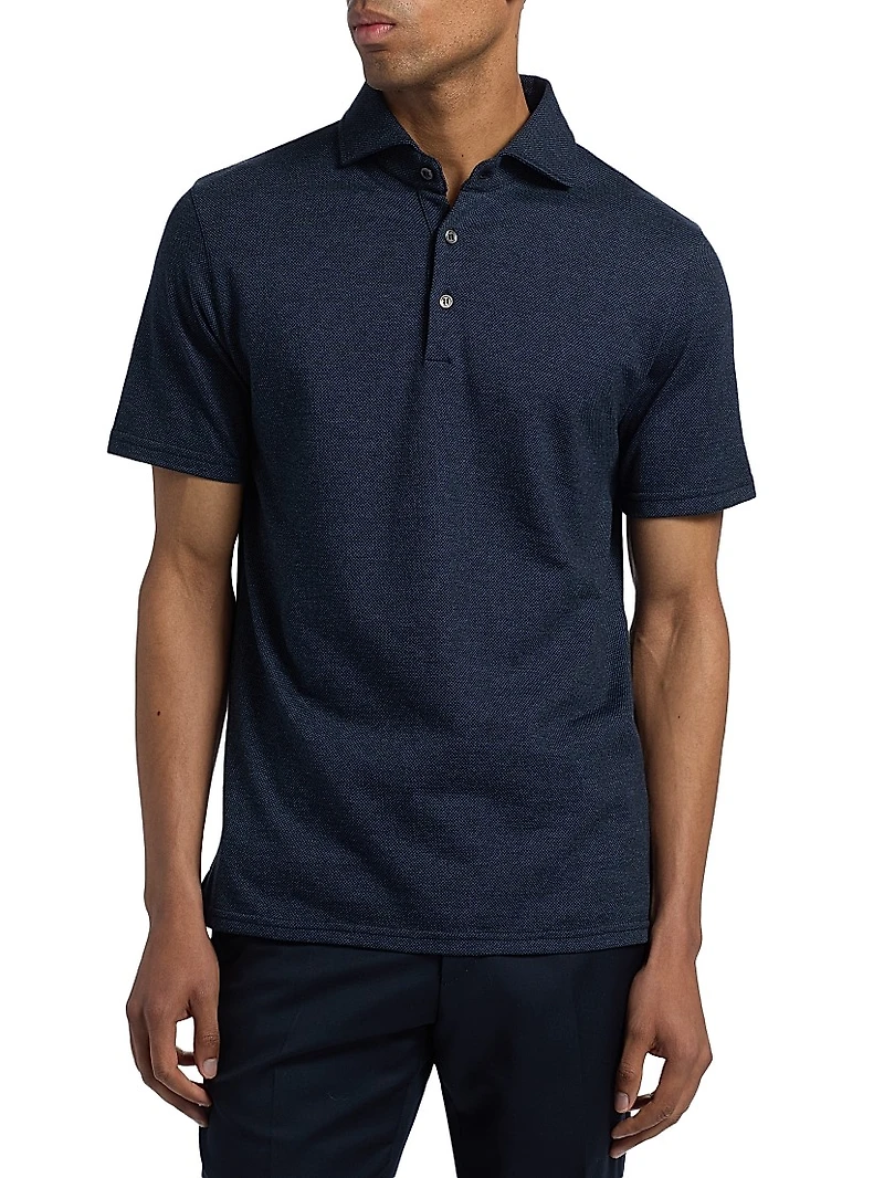 COLLECTION Birdseye Short-Sleeve Polo Shirt