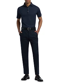 COLLECTION Birdseye Short-Sleeve Polo Shirt