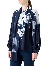 Wildflower Print Silk Crêpe Blouse