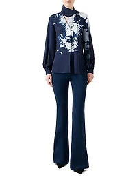 Wildflower Print Silk Crêpe Blouse