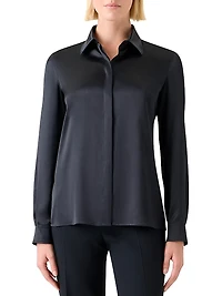 Fitted Stretch Silk Shirt