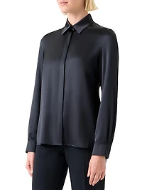Fitted Stretch Silk Shirt