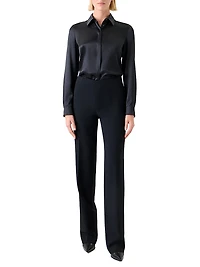 Fitted Stretch Silk Shirt