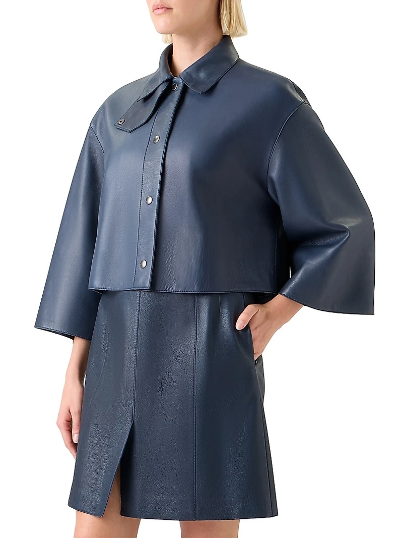 Dalia Leather Shacket