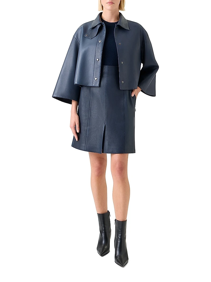 Dalia Leather Shacket