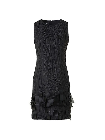 Textured Silk-Blend Sheath Dress